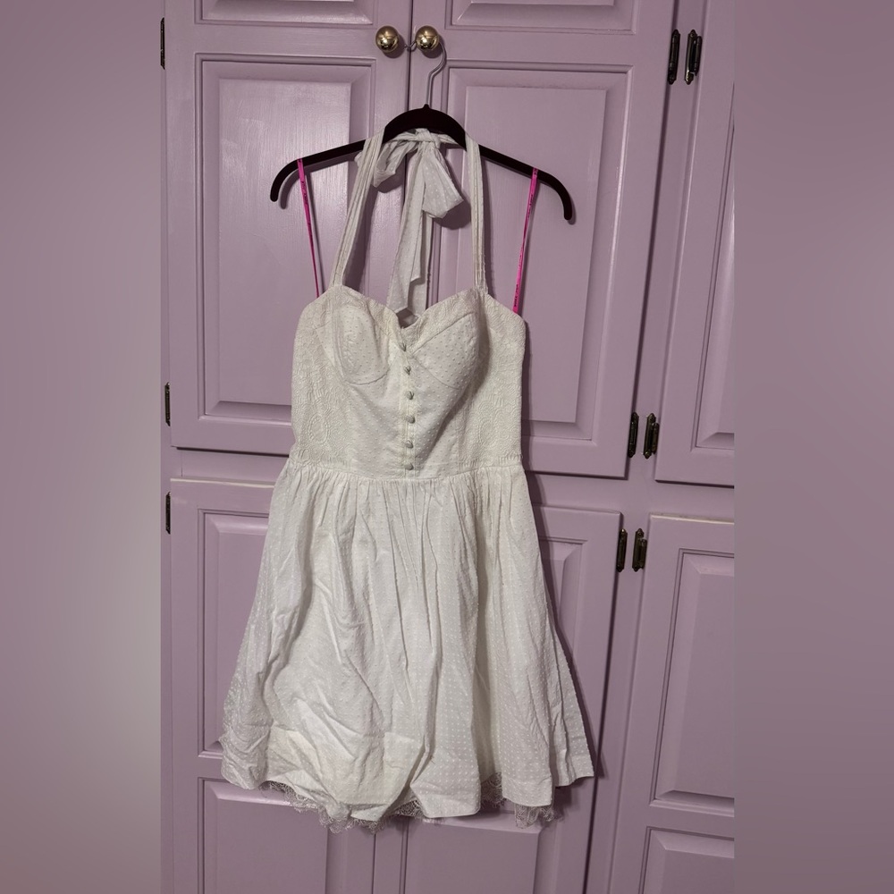 Betsey Johnson White Lace Midi Dress